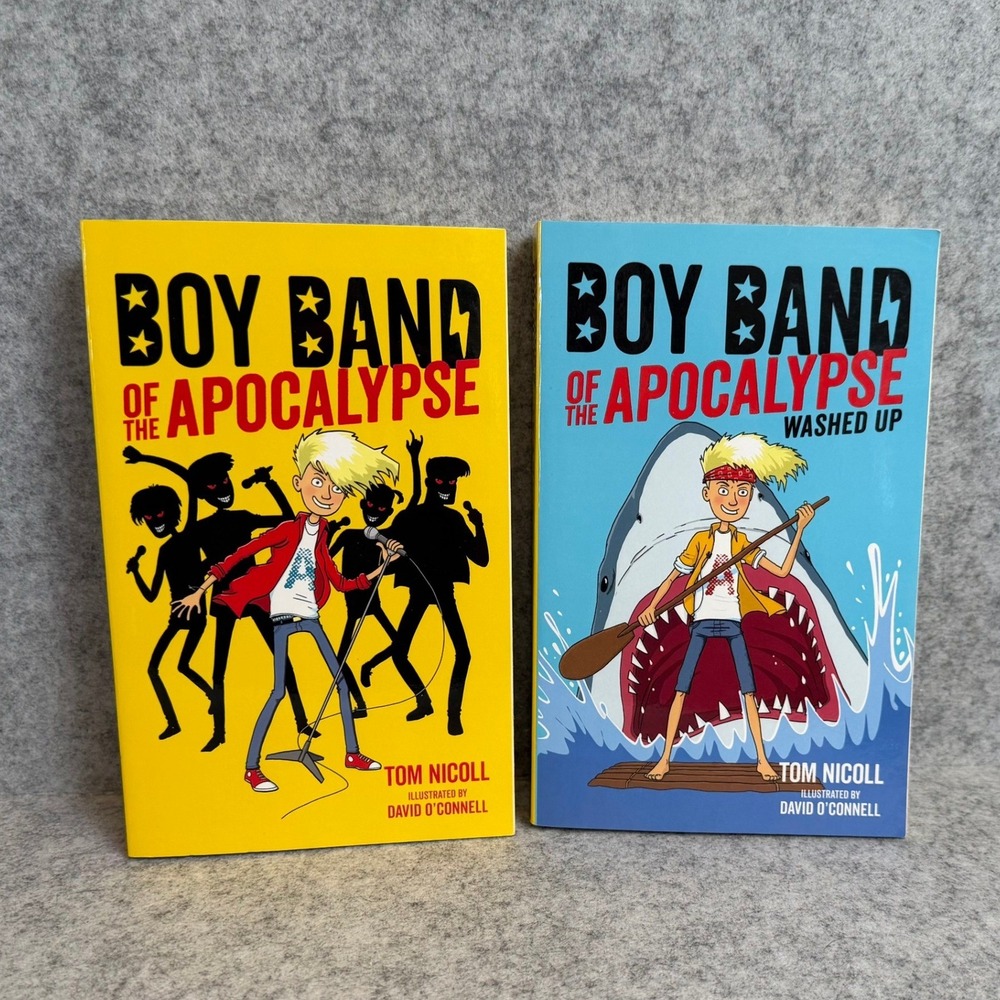 2x Books - Boy Band of the Apocalypse Series by Tom Nicoll - Paperback